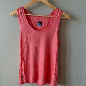 Icebreaker Coral Pink Tank Top - Scoop Neck Lightweight Layer
